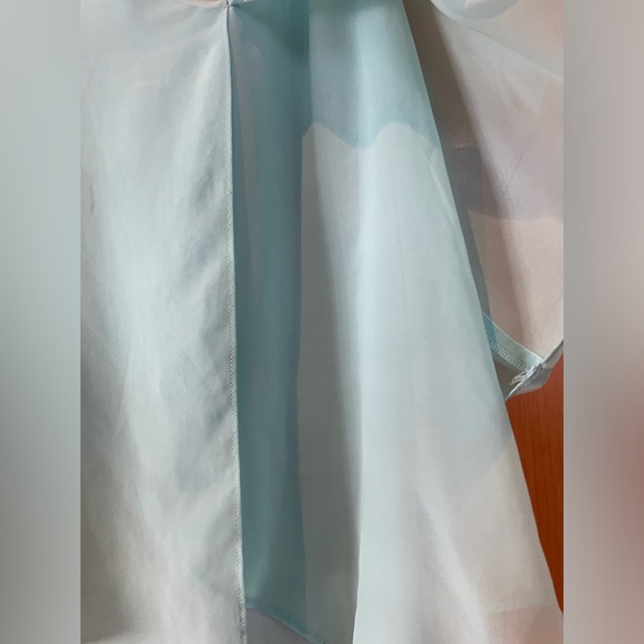 AB STUDIO Women Tiffany Blue Career Tank Top With Overlay. EUC - Picture 6 of 6